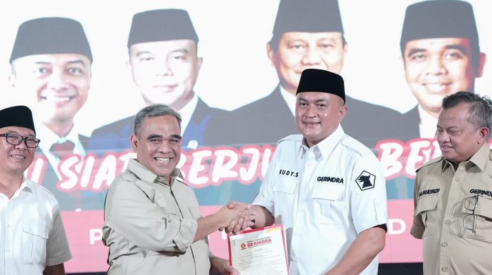 Sekjen Partai Gerindra Ahmad Muzani mendeklarasikan Rudy Susmanto sebagai Calon Bupati Kabupaten Bogor di Pilkada mendatang