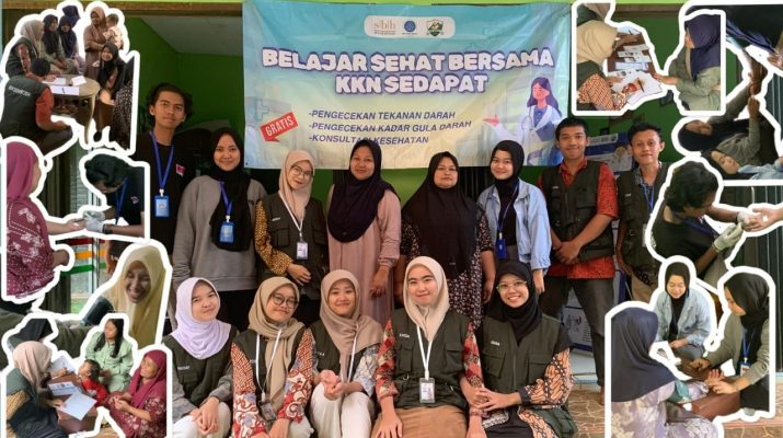 Acara ini dimulai dengan pengecekan tekanan darah dan pemeriksaan kadar gula darah