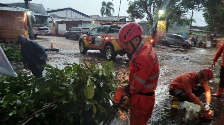 Beruntung tidak ada korban luka maupun jiwa akibat dahan patah yang timbul akibat cuaca ekstrem.