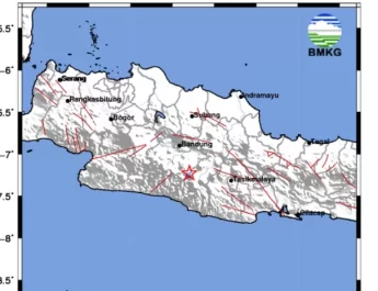 Di akun X resmi BMKG, pusat gempa terjadi di 7.23 lintang selatan dan 107.70 bujur timur.