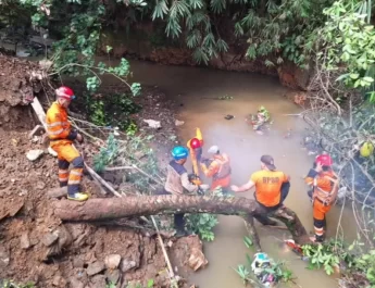 Kronologi longsor sendiri yaitu hujan deras disertai angin kencang membuat tanah yang berada di pinggir jembatan menjadi longsor ke Sungai Cipaku.