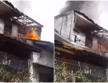 Dengan cepat pemilik rumah dan warga sekitar menghubungi dan melaporkan kejadian tersebut ke Damkar sektor Ciomas setelah mengetahui adanya kebakaran