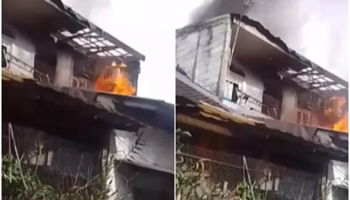 Dengan cepat pemilik rumah dan warga sekitar menghubungi dan melaporkan kejadian tersebut ke Damkar sektor Ciomas setelah mengetahui adanya kebakaran
