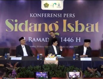 Menag saat mengumumkan awal puasa Ramadan 1446 hijriyah di Jakarta, Jakarta (28/2/2025). (Istimewa).