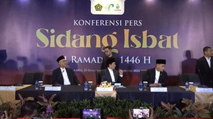 Menag saat mengumumkan awal puasa Ramadan 1446 hijriyah di Jakarta, Jakarta (28/2/2025). (Istimewa).