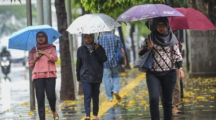 Angin bertiup dari arah barat daya hingga barat dengan kecepatan antara 5 hingga 45 kilometer per jam.