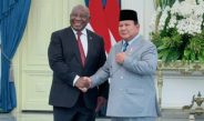 Presiden Prabowo Sambut Presiden Afrika Selatan Cyril Ramaphosa di Istana Merdeka