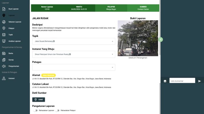 Aplikasi Aduan Masyarakat Kota Bogor