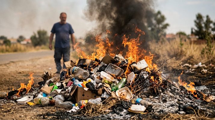 Ilustrasi Pembakaran Sampah okeh oknum masyarakat