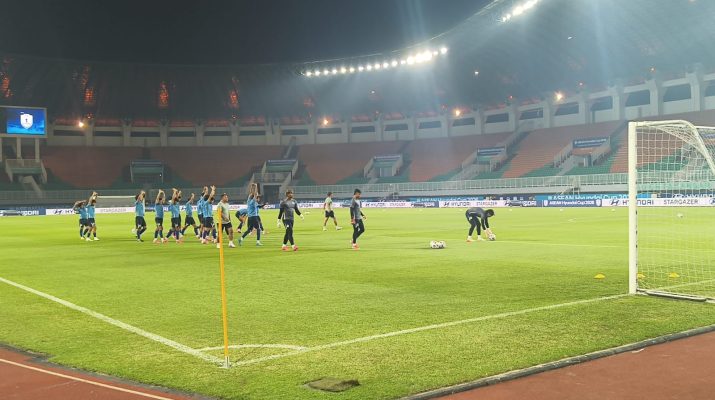 Lawan Indonesia Besok, Timnas Kamboja Gelar Latihan di Pakansari Bogor