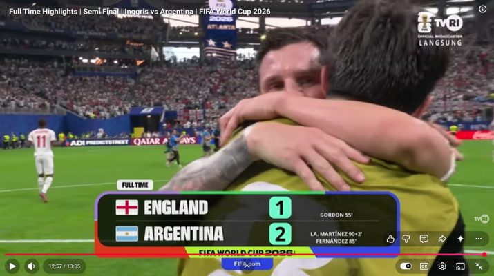 Argentina vs Inggris