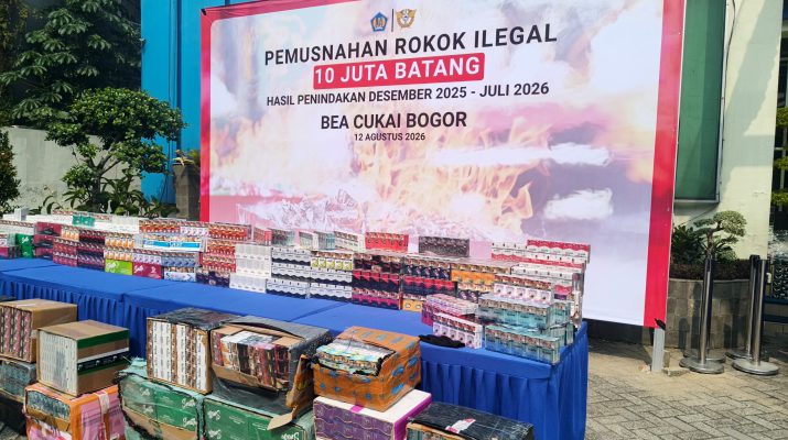 Bea Cukai Bogor Musnahkan 10 Juta Batang Rokok Ilegal