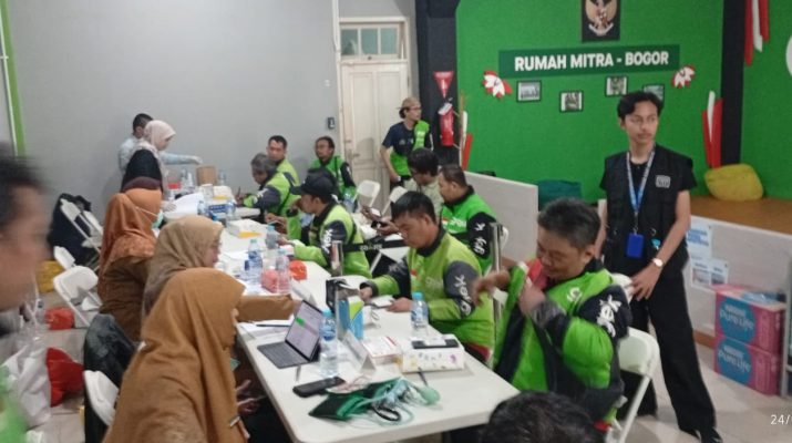 Ratusan Ojol Lakukan Cek Keseharan Gratis Di Kota Bogor